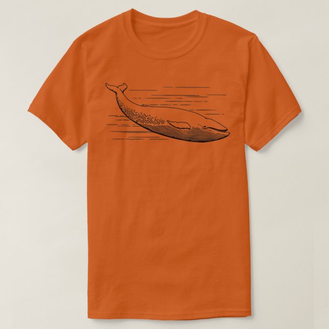 T-shirt Noir simple sur baleine blanche 20 (Design devant)
