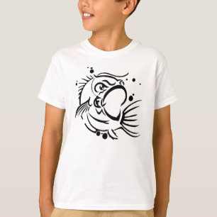 T-shirt noir solide bas