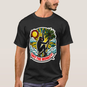 T-SHIRT NOIR SPIDER MONKEY M'ENREGISTRE
