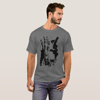 T-shirt Noir sur gris - Série Art