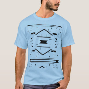 T-shirt Noir symétrique Sud-Ouest Résumé Design T-Shir