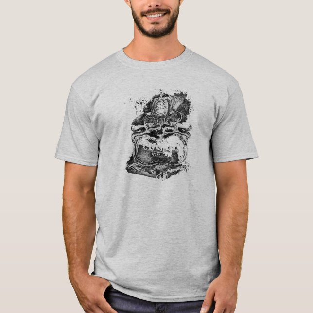 T-shirt noir t blanc de scheffland de tigre (Devant)
