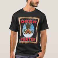 NOIR T DE CHASSEUR D'ARME À FEU DE CERFS COMMUNS