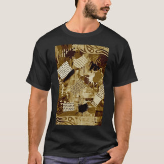 T-shirt noir T-shirt beige imprimé vintage