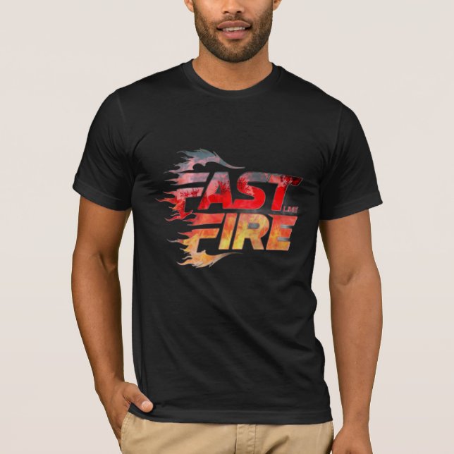 T-Shirt Noir Typographie Course Rapide Pour Hommes (Devant)