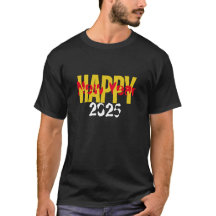 T-shirt noir Unisex Basic - Bonne année 2025