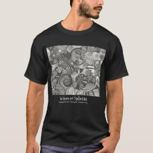 T-Shirt (noir) - Vagues d'encre déversée