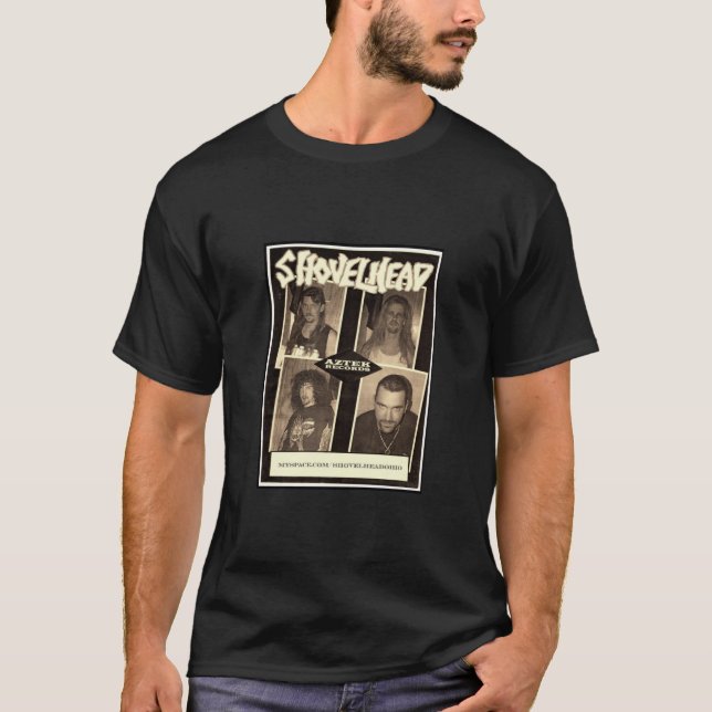 T-shirt noir VINTAGE de Shovelhead (Devant)