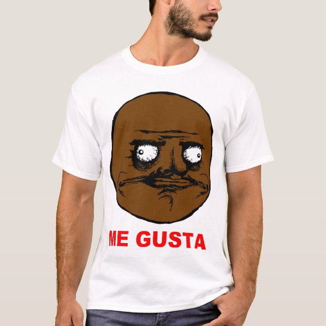 T-shirt Noircissez-moi visage Meme de rage de Gusta (Devant)