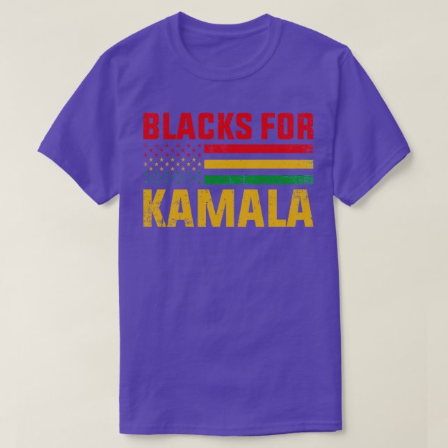 T-shirt Noirs pour Kamala (Design devant)