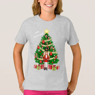 T-shirt Noisette Arbre de Noël Ajouter Texte Enfants