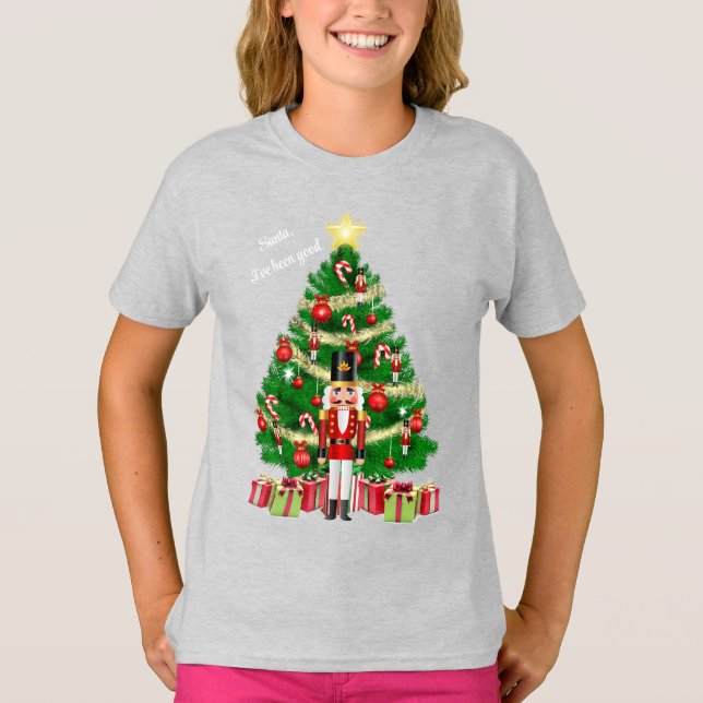 T-shirt Noisette Arbre de Noël Ajouter Texte Enfants (Devant)