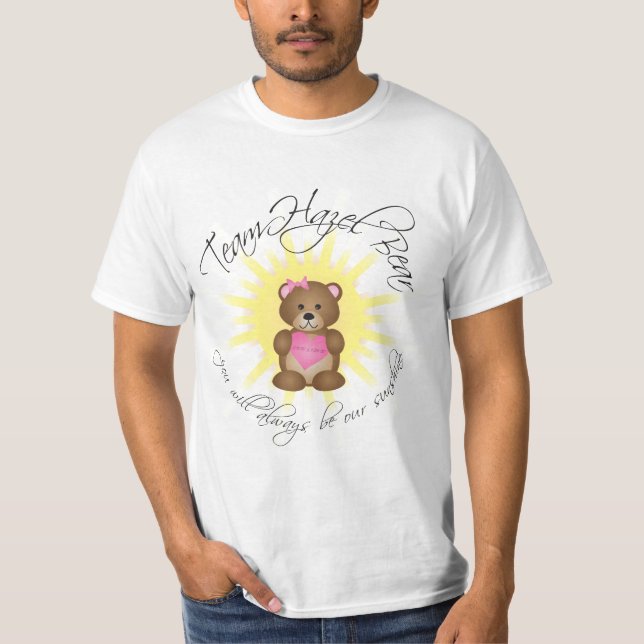 T-shirt noisette d'ours d'équipe (blanc) (Devant)