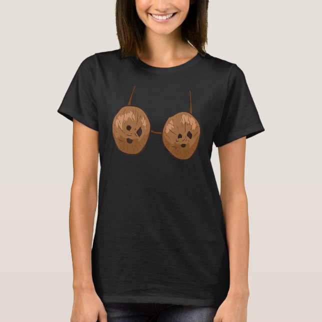 T-shirt Noix de coco Été Bra Halloween Été (Devant)
