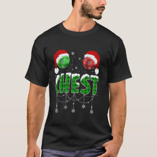 T-shirt Noix de la poitrine Noël drôle Matching Couple Che