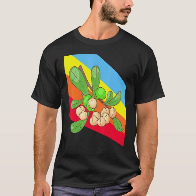 T-shirt Noix de macadamia végane végétarien (Devant)