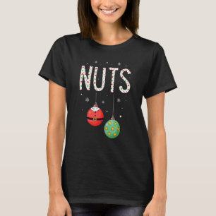 T-shirt Noix de poitrine assorties Couples de Noël châtaig