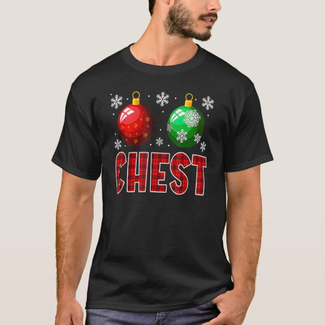 T-shirt Noix de poitrine Correspondantes Châtaignes Couple (Devant)