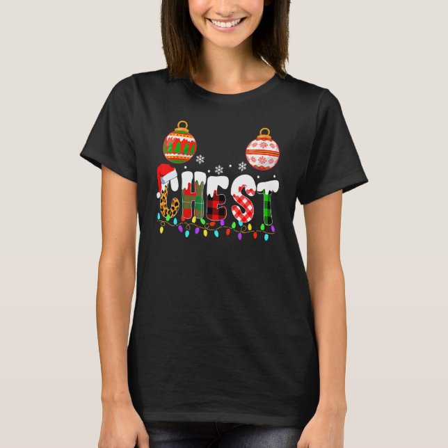T-shirt Noix de poitrine Couples Noisettes de Noël Match a (Devant)