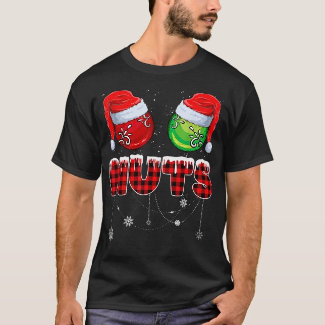 T-shirt Noix de poitrine drôle d'assortiment de marrons de (Devant)