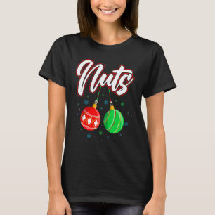 T-shirt Noix de poitrine Noël Correspondances Couple châta