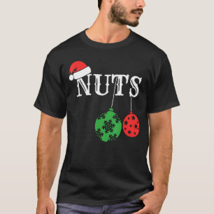 T-shirt Noix de poitrine Noël Correspondantes Couple châta