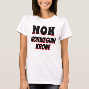 T-shirt NOK Couronne norvégienne blanche
