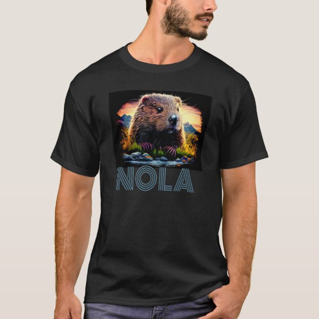 T-shirt Nola Saying New Orleans Mardi Gras Nutria Rat  6 (Devant)