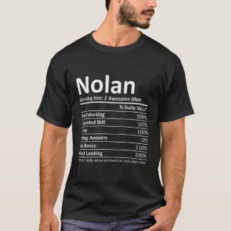 T-shirt Nolan Nutrition Nom personnalisé