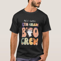 Nom 6e année Boo Crew Halloween enseignant noir