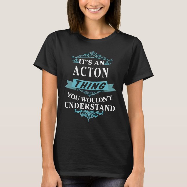 T-shirt Nom ACTON, nom de famille ACTON (Devant)