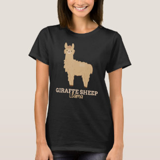 T-shirt Nom animal amusant Giraffe Mouton Llama
