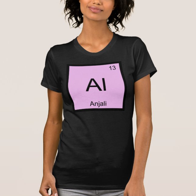 T-shirt Nom Anjali Chimie Élément Tableau Périodique (Devant)