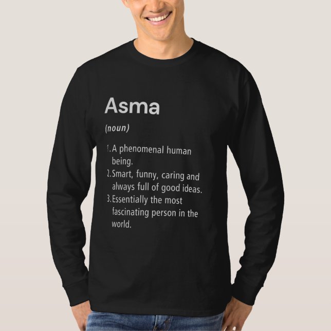 T-shirt Nom Asma Définition Drôle Dictionnaire (Devant)