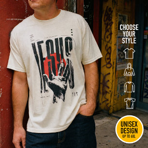 T-shirt Nom avant tout Nom Jésus grunge mode streetwear mo