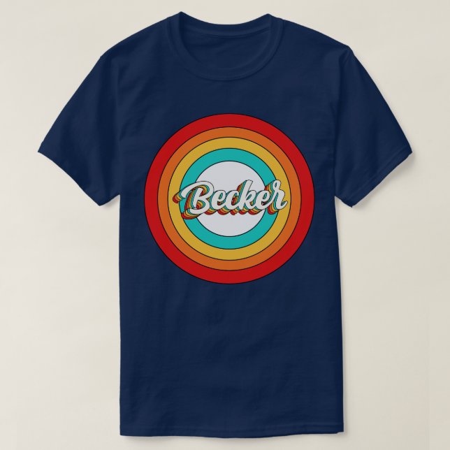 T-shirt Nom Becker Chemise Vintage Cercle Becker (Design devant)