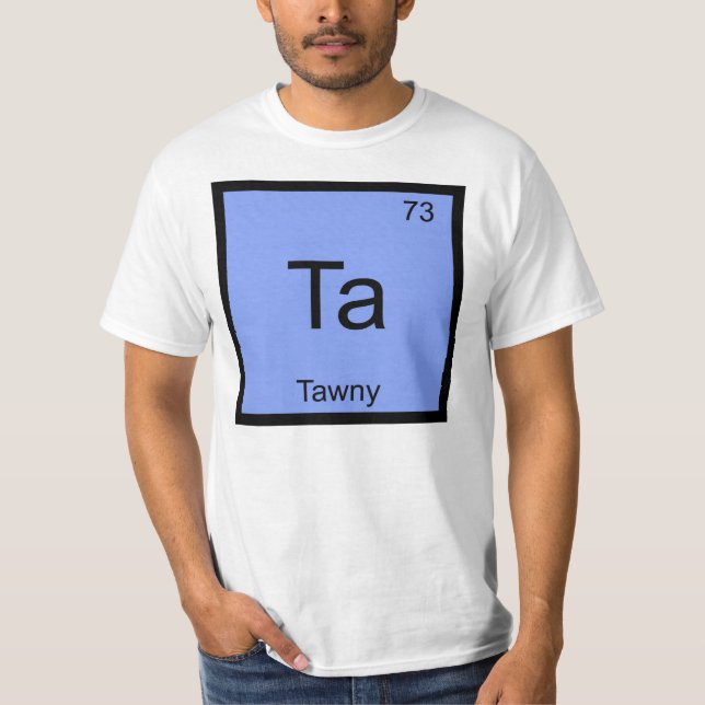 T-shirt Nom Brun Chimie Élément Tableau Périodique (Devant)