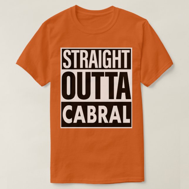 T-shirt Nom Cabral Nom Droit En Dehors Cabral (Design devant)