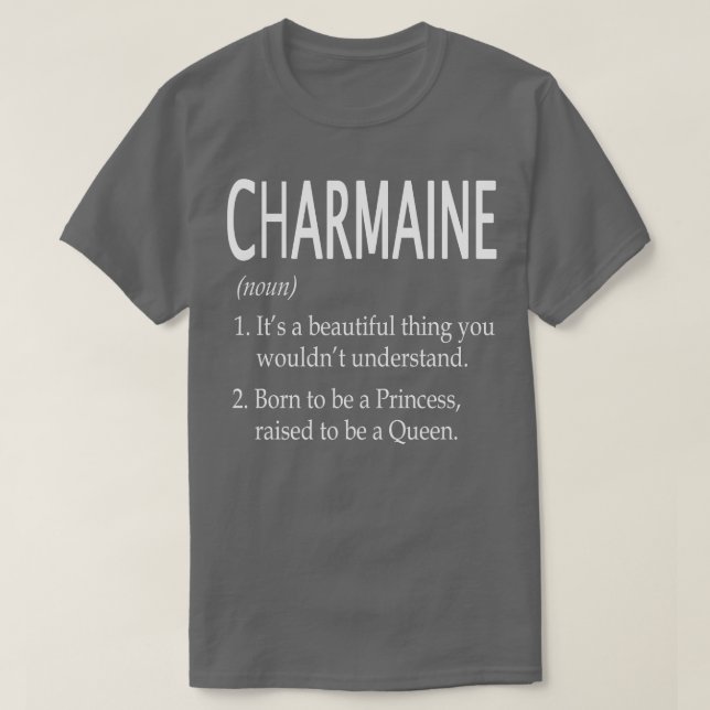 T-shirt Nom Charmaine Cadeau (Design devant)