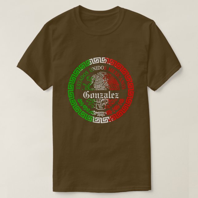 T-shirt Nom chemises mexico personnalisées avec nom (Design devant)