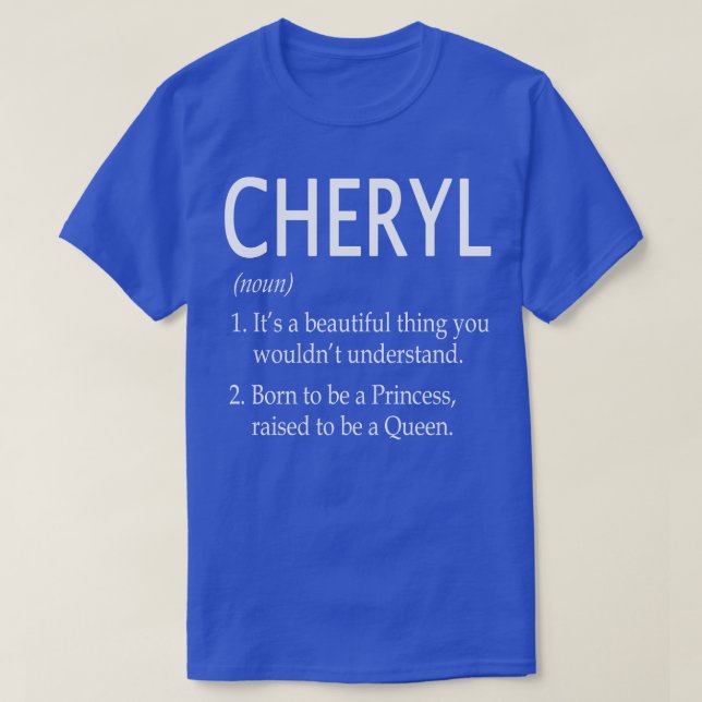T-shirt Nom Cheryl Don 45 (Design devant)