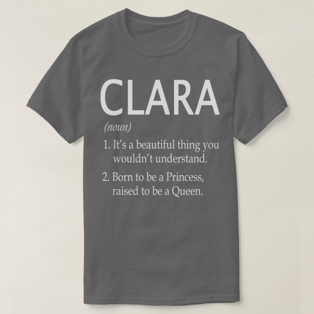 T-shirt Nom Clara Cadeau (Design devant)