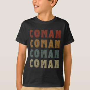 T-shirt Nom Coman Cool Vintage Fun Amour Coeur Coman