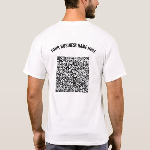 T-shirt Nom commercial personnalisé Texte Code QR Modèle T