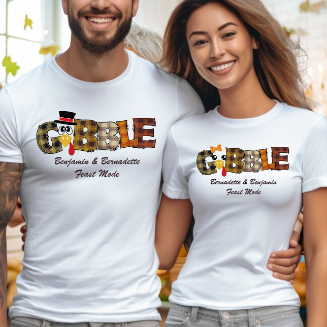 T-shirt Nom Correspondant Thanksgiving Couple Turquie Goba (Créateur téléchargé)