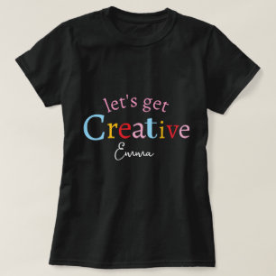 T-shirt Nom Créatif Minimaliste Moderne Élégant Mignon
