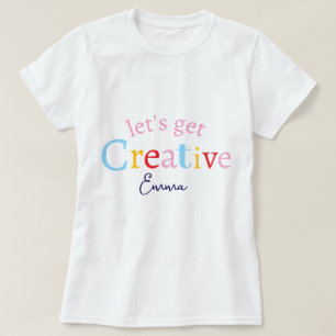 T-shirt Nom Créatif Minimaliste Moderne Élégant Mignon