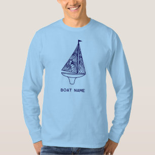 T-shirt Nom de bateau de voile nautique