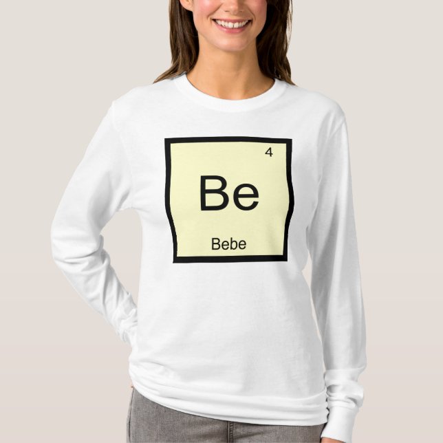 T-shirt Nom de bébé Chimie Élément Tableau périodique (Devant)