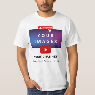 T-shirt Nom de canal Youtube personnalisé et ajout d'image